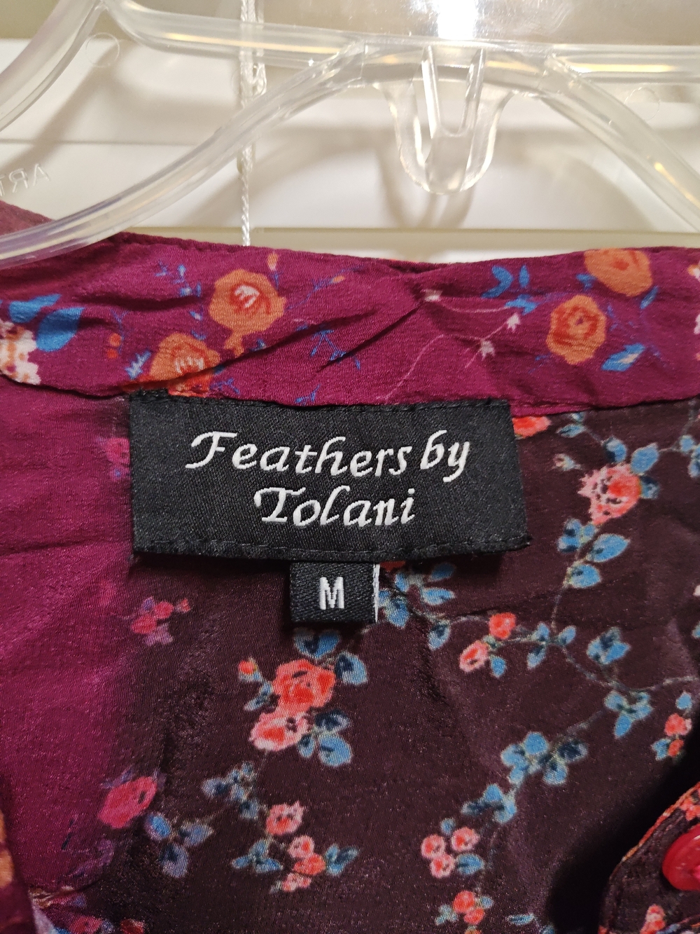 Feathers by Tolani Purple Floral Patchwork Blouse - Picture 2 of 5